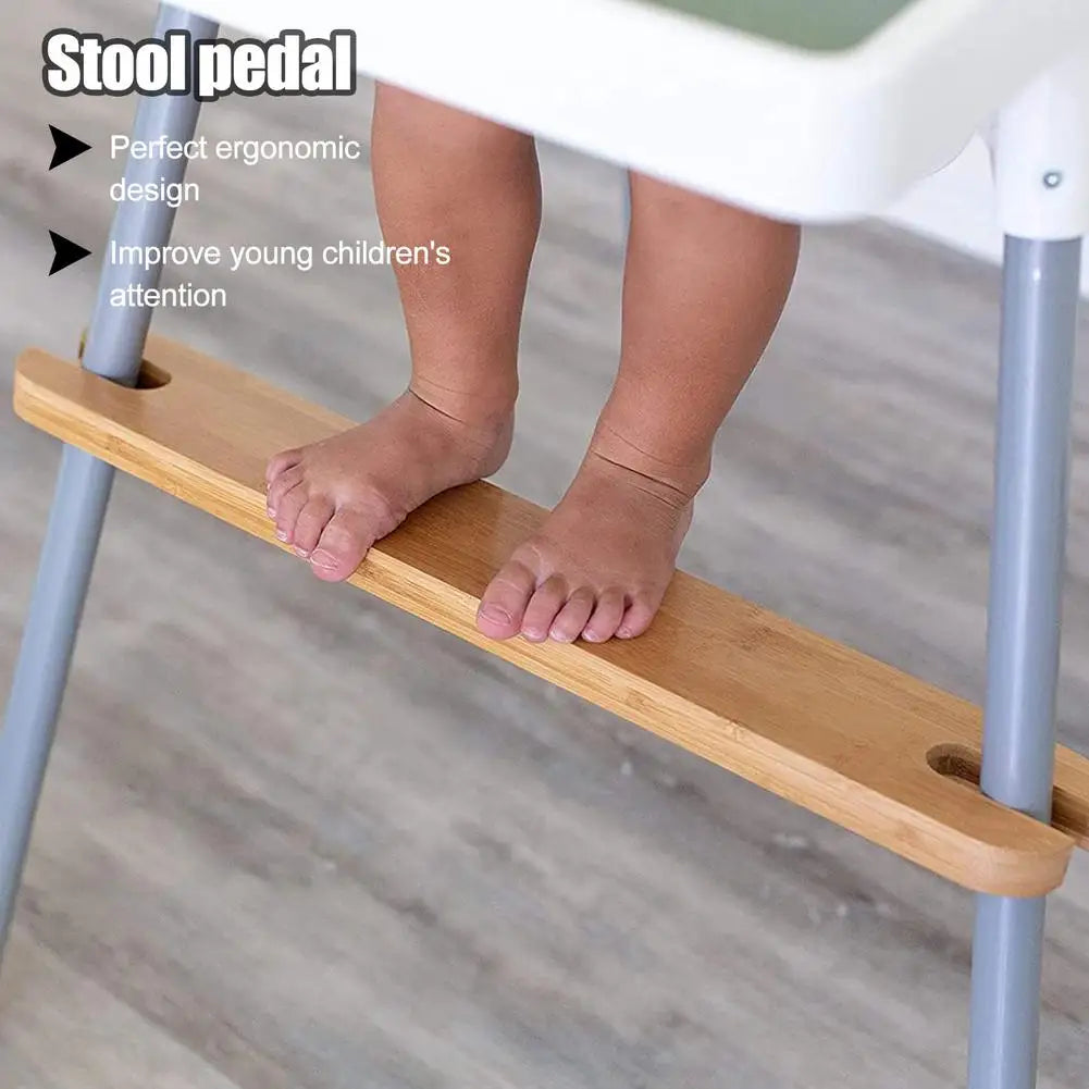 Baby Highchair Foot Rest Footrest Baby Natural Bamboo Baby Highchair Foot Rest High Chair Footrest with Rubber Rings