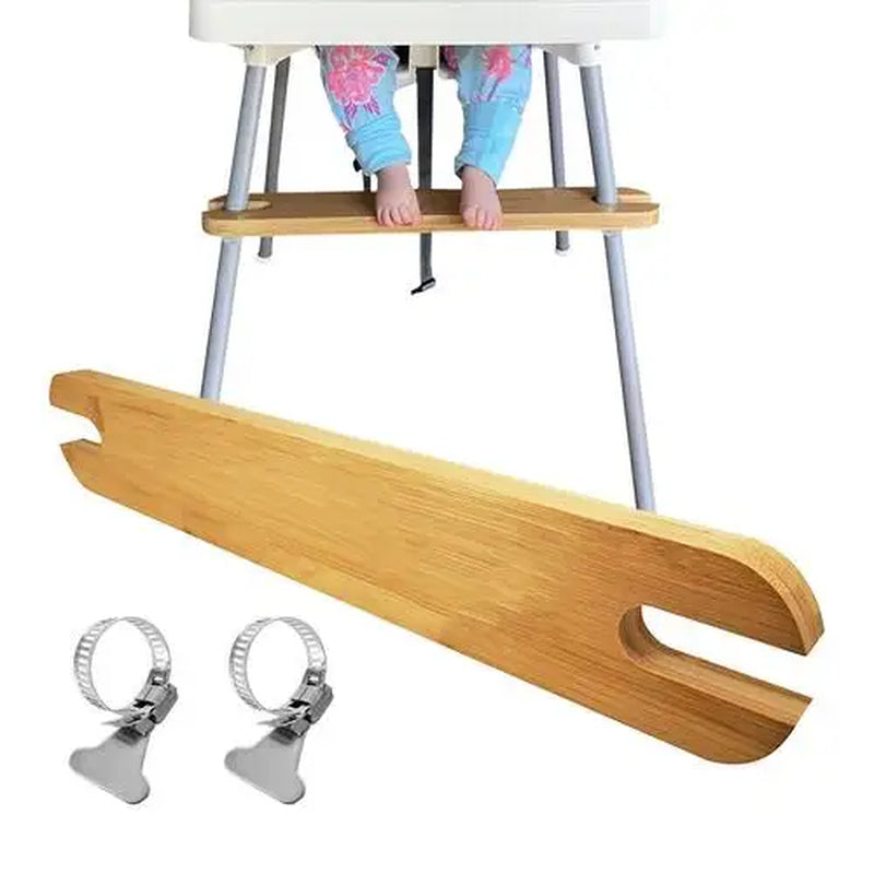Baby Highchair Foot Rest Footrest Baby Natural Bamboo Baby Highchair Foot Rest High Chair Footrest with Rubber Rings