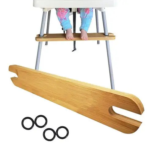 Baby Highchair Foot Rest Footrest Baby Natural Bamboo Baby Highchair Foot Rest High Chair Footrest with Rubber Rings